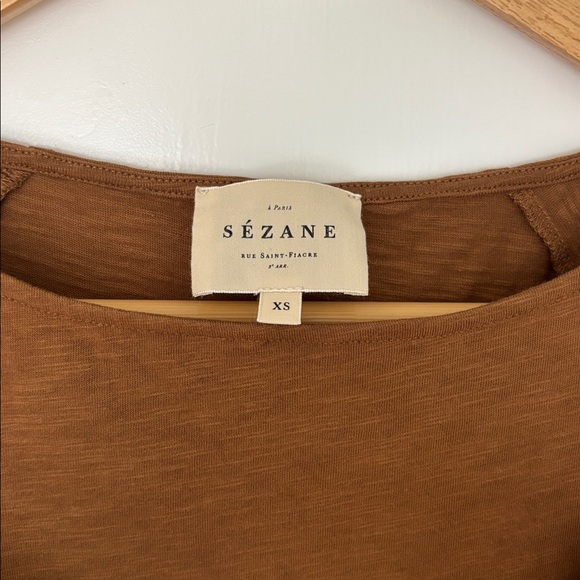 SEZANE Agnan T-Shirt in Coffee - XS - Picture 6 of 10